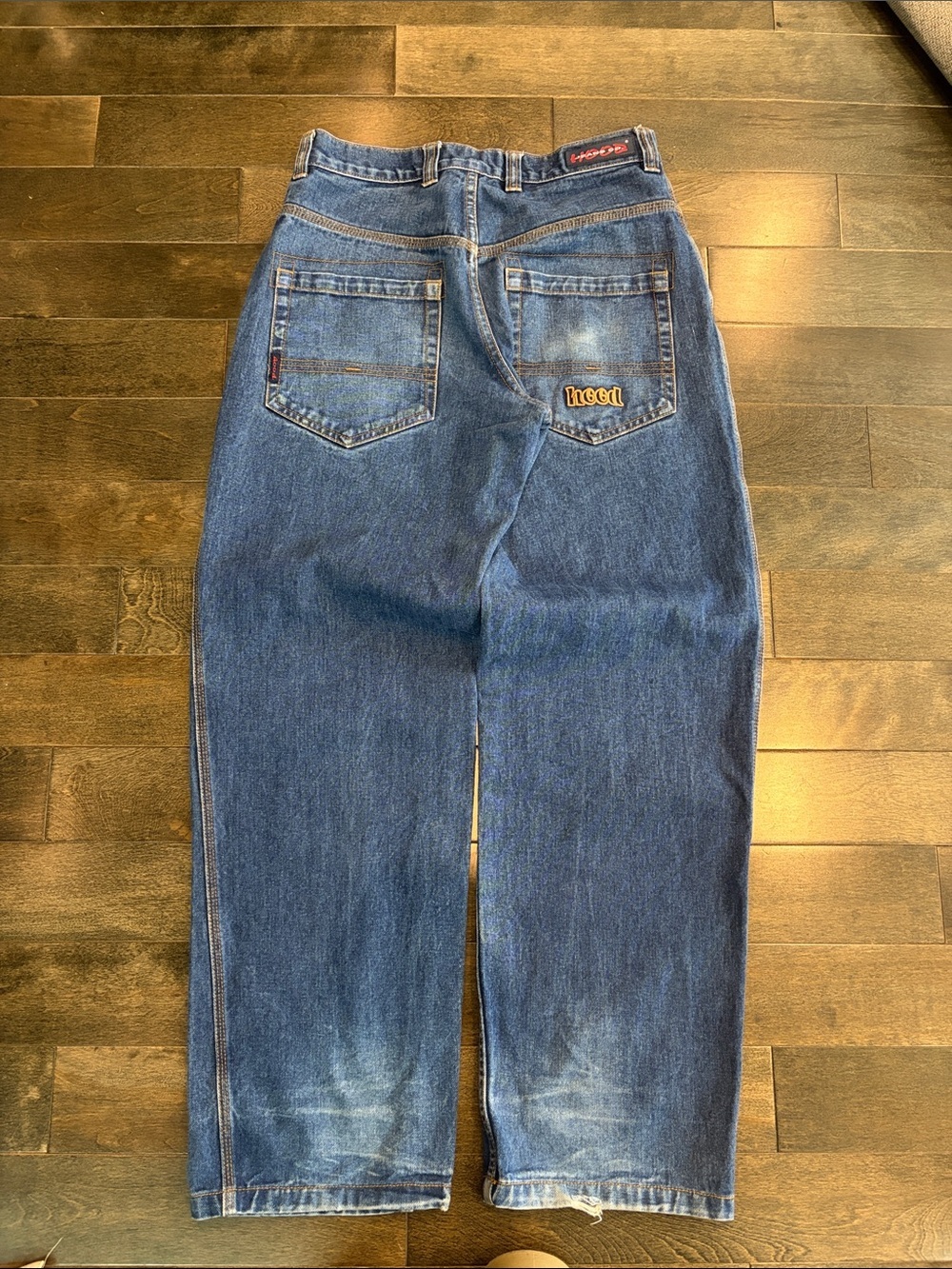 Vintage hood Jeans with Back Pocket Logo